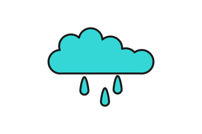 Cloud icon with rain