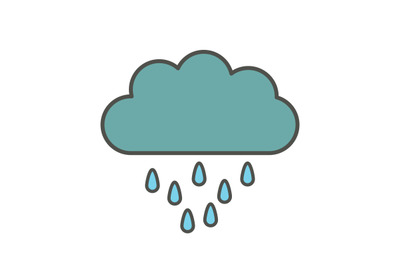 Cloud icon with rain