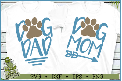 Dog Mom and Dog Dad Matching SVG