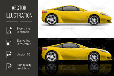 Yellow Sport Car