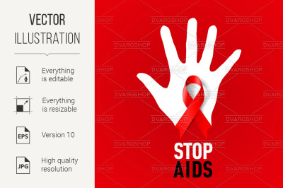 Stop AIDS sign.