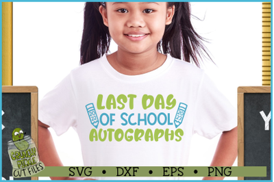 Last Day of School Autographs 1 SVG