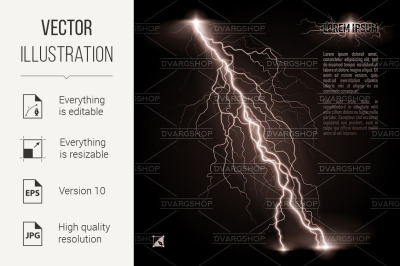 Oblique lightning line