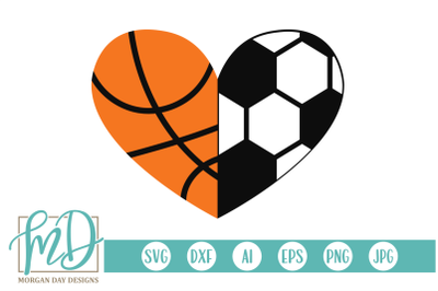 Download Download Basketball Soccer Heart Svg Free