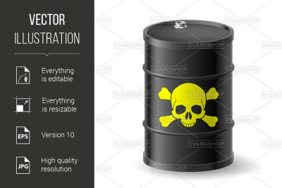 Barrel with poisonous substances