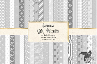 Gray Patterns Digital Paper