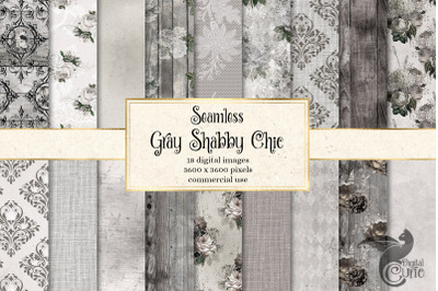 Gray Shabby Chic Digital Paper