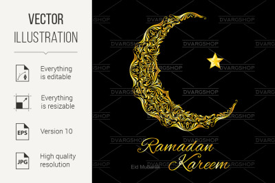 Ramadan Kareem greeting card