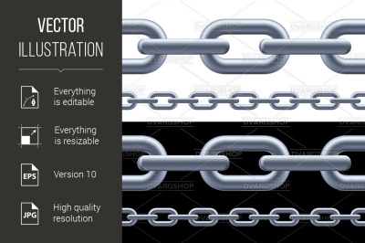 Realistic gray chain