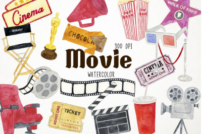 Movie Clipart, Movie Clip Art, Cinema Clipart, Film Clipart