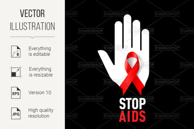 Stop AIDS sign.