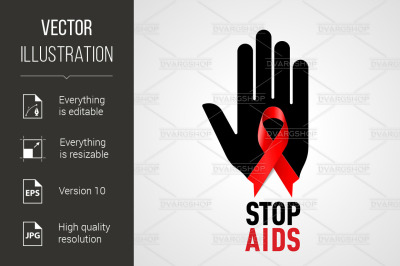 Stop AIDS sign.