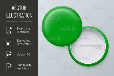 Blank Green Vector Badges