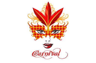 Venetian Carnival Mask Emblem