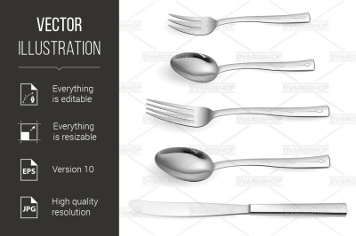 Realistic cutlery