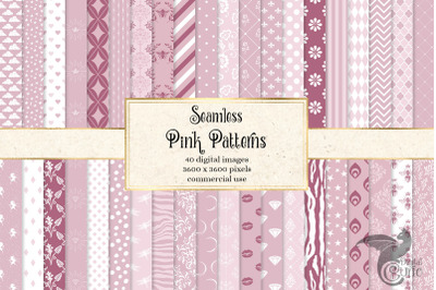 Pink Digital Paper Patterns