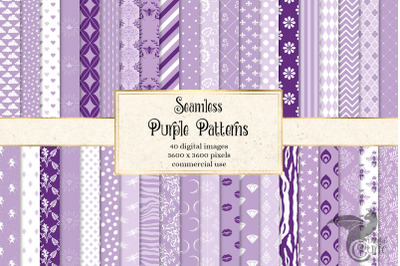 Purple Digital Paper Patterns