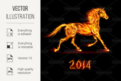 New Year 2014: fire horse.