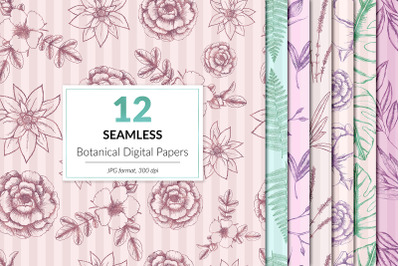 Seamless Botanical Backgrounds