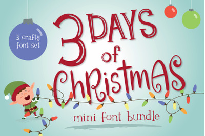 Mini Font Bundle 3 Days of Christmas