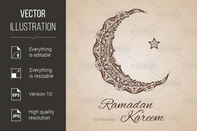 Ramadan Kareem greeting card