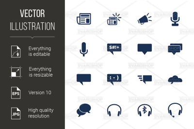 Communcation icons