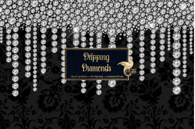 Dripping Diamonds Clipart