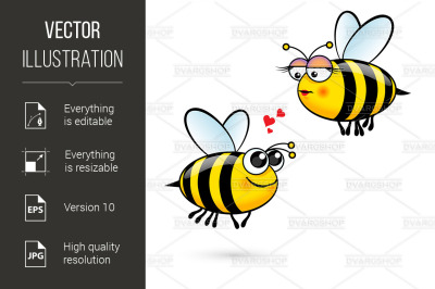 Cartoon Bees