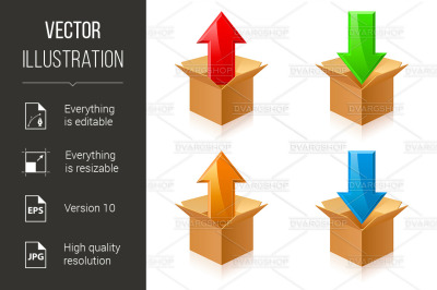 Color boxes and arrows