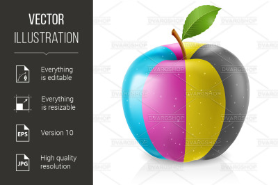 Delicious CMYK apple