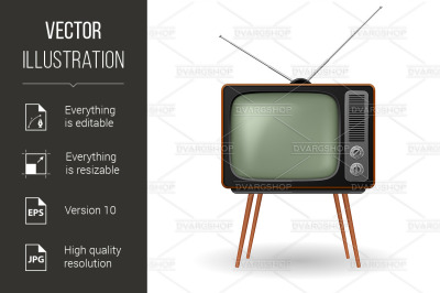 Old-fashioned retro TV