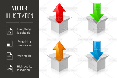 Color boxes and arrows