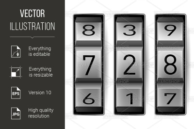 Metallic combination lock