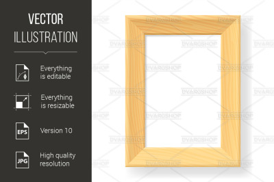 Realistic wooden frame