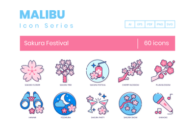 60 Sakura Festival Icons