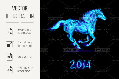 New Year 2014: fire horse.