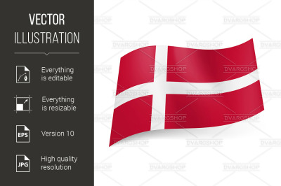 State flag of Denmark.