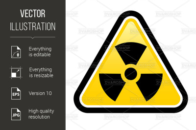 Warning radiation sign