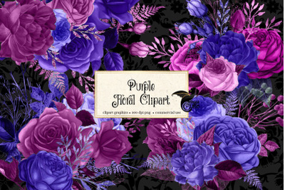 Purple Floral Clipart