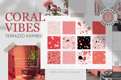 CORAL VIBES. Terrazzo inspired
