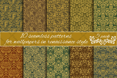 Renaissance seamless patterns Pack 5