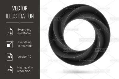 Black spiral ring