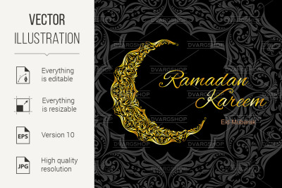 Ramadan Kareem greeting card