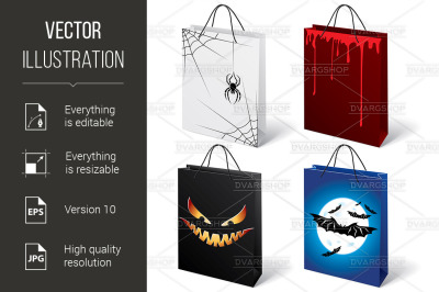 Halloween shopping bags