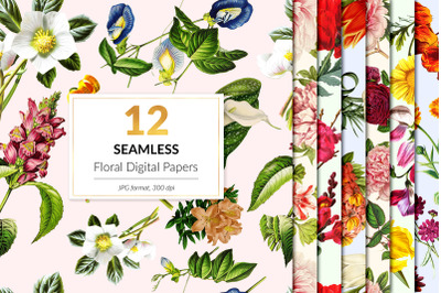 Seamless Floral Digital Paper