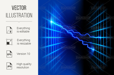 Dimensional grid space with light