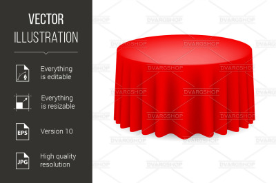 Red Dining table