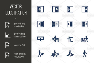 Movement direction icons