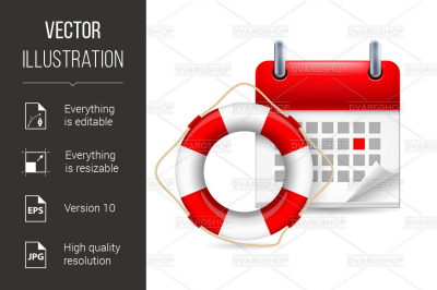 Flotation ring and calendar