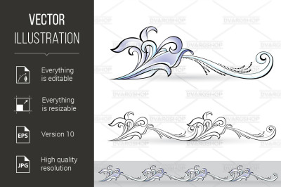 Abstract flora design element.